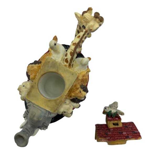 Noahs Ark Tiny Ceramic Tea Set With Animal Cups Creamer Sugar Scene Plate - Picture 9 of 16